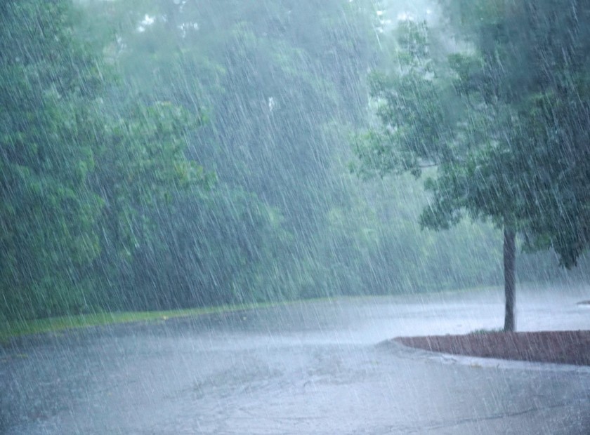 Heavy rain during summer storm season