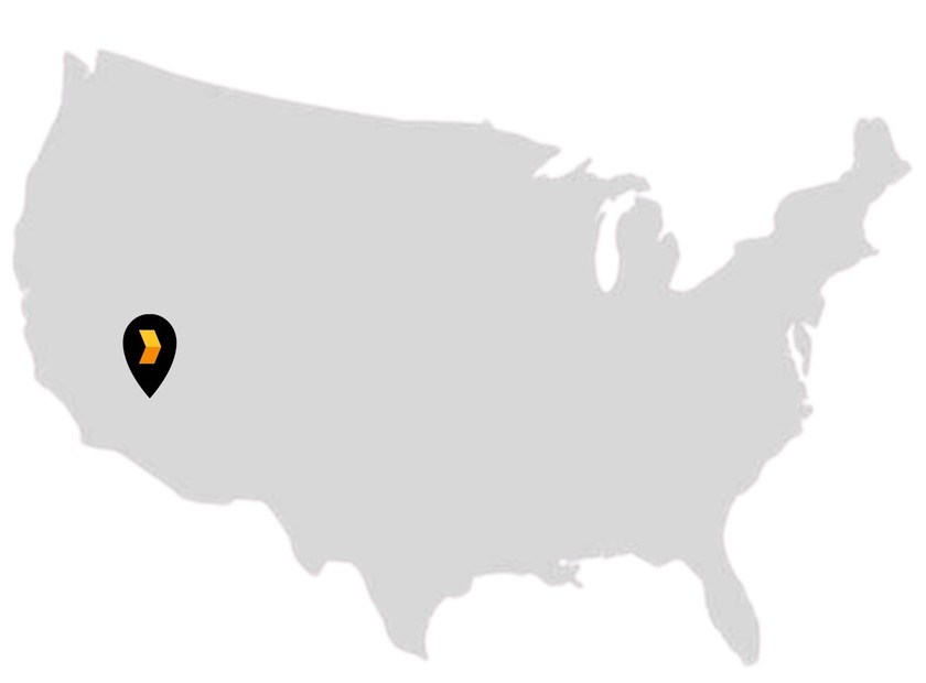 New Las Vegas location, on a map